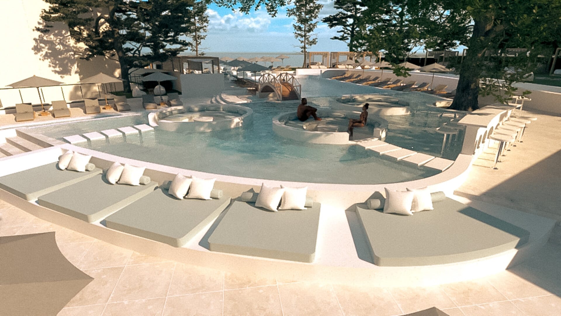 Tiara Holidays - Zeus Kassandra Lagoon - bazen i ležaljke